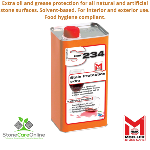 extra oil and grease protection for natural and cast stone and brick surfaces. for interior and exterior use.