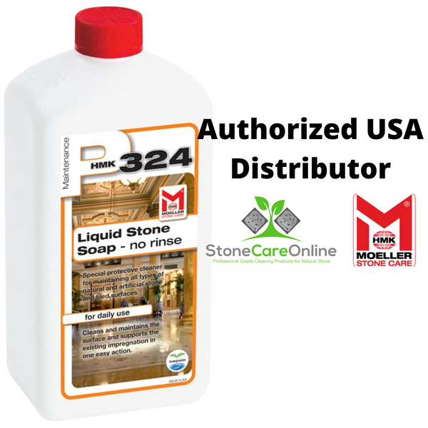 authorized US distributor of HMK P324 Liquid Stone Soap maintenance cleaner for all natural stone surfaces