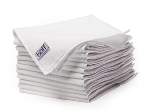 Premium Split fiber Microfiber towel 16 x 16 white each